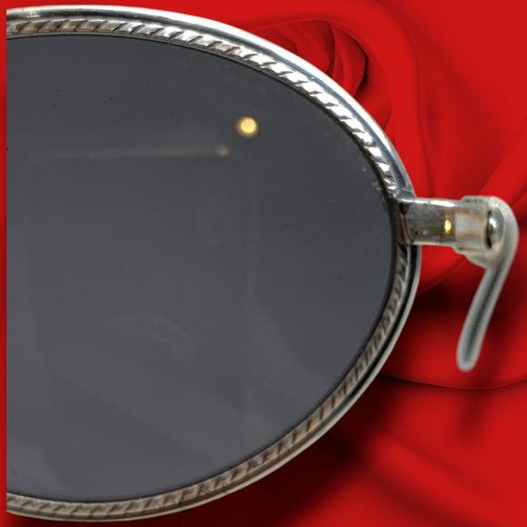 Vintage Y2K Brighton Blue Skies SG053 Sunglasses Oval Silver Scroll Frame main image 12